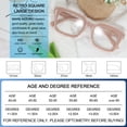 thumbnail image 6 of MARE AZZURO Oversized Reading Glasses 2.25 Women Retro Square Readers 1.0 1.25 1.5 1.75 2.0 2.25 2.5 2.75 3.0 3.5 4.0 5.0 6.0 (Coffee, 2.25) Polycarbonate Lens, 6 of 7