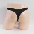 thumbnail image 4 of EOYWHK Men's Thong Underwear Cooling Ice Silk Bikini Underwear Adjustable Buckle Super Soft T Back Briefs U Bulge Stretch Swimwear Bottom, 4 of 4