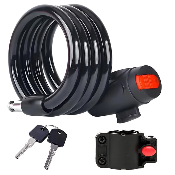 TALENO Bike Lock Cable,Portable Bold Cable Lock,Motorcycle Lock with Locking Frame,Bike Locks Heavy Duty Anti Theft for Mountain Bikes,Electric Bikes,Bicycles