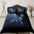 thumbnail image 1 of Satellite View Galaxy Bedding, 3D Outer Space Bed Set Full, Cosmic Duvet, 1 of 4