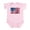 Petal Pink, variant on CafePress - American Flag Infant Bodysuit - Baby Light Bodysuit, Size Newborn - 24 Months