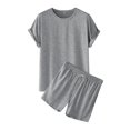 thumbnail image 4 of Ensemble d'Été 2 Pcs pour Hommes Chemises à Manches Courtes et Shorts de Plage, 4 of 8