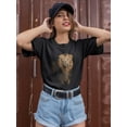 thumbnail image 2 of Beautiful Realistic Lion Graphic T-Shirt Women -Image by Shutterstock, Female Small, 2 of 4