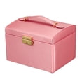 thumbnail image 2 of Womens Jewelry Box Storage Box Leather Jewelry Storage Box With Lock Three-layer Jewelry Box, 2 of 8