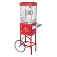 thumbnail image 2 of Popcorn Machine with Cart, 8oz Stainless Steel Kettle, 800W Commercial Popcorn Maker, 48 Cups per Batch Theater Style Popper, with 2-Button Control Glass Wall PC Door 1 Scoop 3 Spoons, Red, 2 of 7