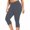 Dark Gray, variant on Besolor Capri Yoga Leggings for Women Seamless High Waisted Soft Stretchy Plus Size Workout Gym Pants Tights