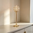 thumbnail image 6 of Handmade Crystal Metal Table Candlestick, Hollow Decorative Candlestick Ornament, Candle Holder Centerpiece for Home Office Dining, Elegant Tabletop Decor, Stylish Candlelight Accent, 6 of 6