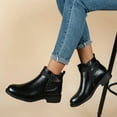 thumbnail image 6 of Bnwani Boots Women New Fall Fashion Thick Chunky Versatile Boot Black Size 5.5, 6 of 7