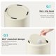 thumbnail image 4 of Cubo de basura de metal de 4 galones/15L con tapa, cubo de basura para baño con tapa abatible, moderno, para aseo, cestos de basura negros, para baño, comercial, cocina, oficina, hotel, 4 of 4