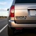 thumbnail image 5 of 2PCS Semper FI Edition Car Emblem Metal Badge, Metal Side Emblem Badge Sticker Veteran Decal Replacement for Fender Tailgate Bumper Compatible with All Cars Truck SUV Auto Accessories (Silver&Black), 5 of 8