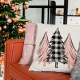 thumbnail image 3 of Christmas Pillow Covers 16x16 Set of 4 for Christmas Decorations Buffalo Plaid Christmas Tree Joy Snow Merry Christmas Pillows Winter Holiday Throw Pillows Christmas Farmhouse Decor for Couch Pink, 3 of 5