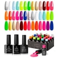 thumbnail image 1 of Set de esmaltes en gel Beetles Neon Kit de 20 colores con capa base, 1 of 6