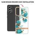 thumbnail image 2 of Allytech Samsung A53 5G Phone Case, Galaxy A53 5G Case, Clear Transparent Soft TPU Rubber Anti-scratch Military Grade Protective Shockproof Case Shell - Green Flower, 2 of 5