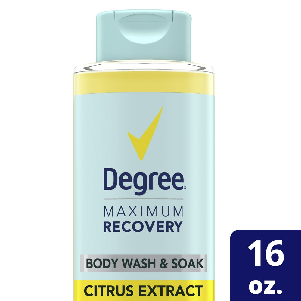 Degree Maximum Recovery Body Wash and Body Soak Citrus Extract, 16 oz