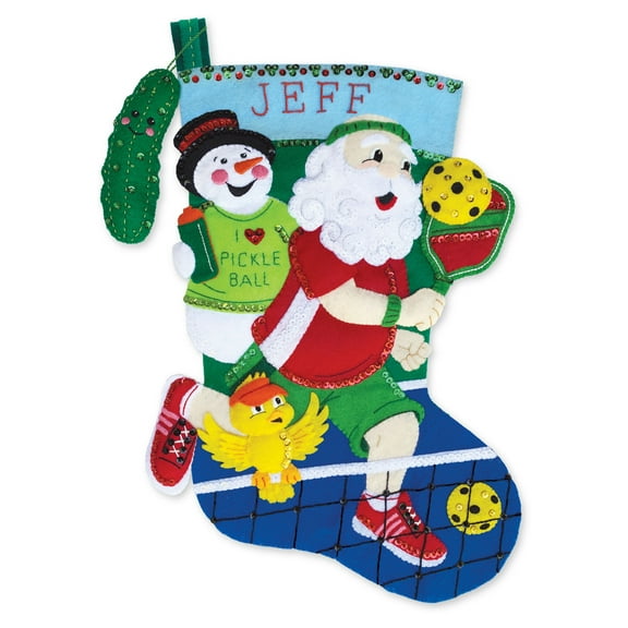 Pickleball Santa Christmas Stocking Kit by MerryStockings