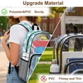 thumbnail image 7 of SEANATIVE Kids See Through Backpack for Children Clear Bag Transparent School Bookbag PVC Daypack Security Check Clear Bookbag for Preschool Elementary, Fish Coral Seashell Blue, 7 of 7