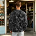 thumbnail image 5 of Men's Camouflage Sweatshirt Loose Fit Crewneck Long Sleeve Pullover Top Casual Graphic Print Hoodie Streetwear Fashion Oversized Jumper Sweater Winter Fall Clothing, 5 of 5