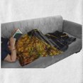 thumbnail image 6 of Fall Soft Flannel Fleece Throw Blanket, Endless Rural Road Through Vibrant Treed Corridor Landscape Scenic Countryside View, Cozy Plush for Indoor and Outdoor Use, 60" x 80", Multicolor, by Ambesonne, 6 of 6