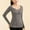 Gray, variant on Ahabrexf Underwear for Women Women's Winter Solid Color V-Neck Warm Seamless Cold-Proof Long Sleeves Thermal Underwear Thermal Underwear for Women