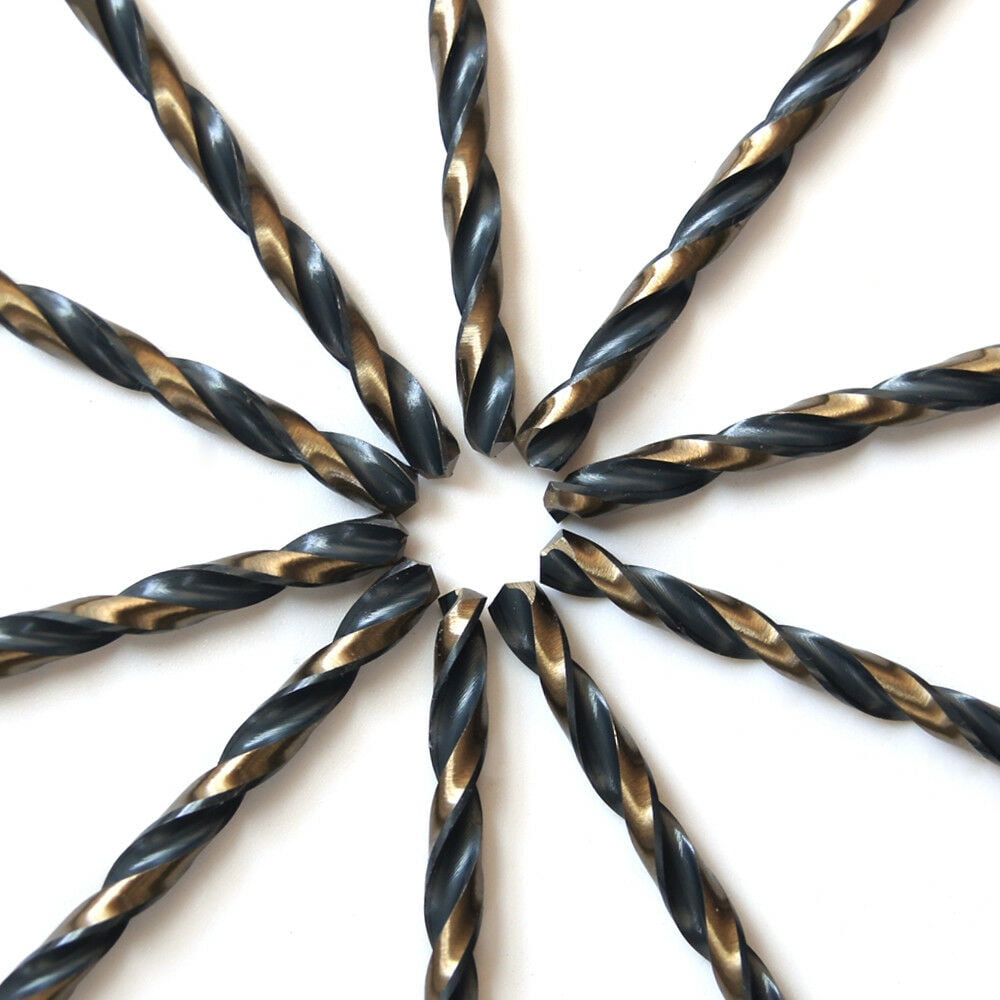 60pcs 1/16~1/8 Inch Twist Drill Bits Black and Gold Finish Metal drill HSS