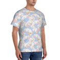 thumbnail image 4 of Yiaed Orchids Flowers Print Mens Short Sleeve Tight Fit T-Shirt, Crewneck Casual Tee-Small, 4 of 5
