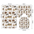 thumbnail image 3 of White Highland Cow Flower Barrel Pattern Bathroom Rugs Sets 3 Piece,Toilet Cover Set,Absorbent Non Slip Bathroom Mats Sets with U-Shaped Contour Rug Toilet Rug Set, 3 of 5