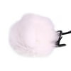 Outdoor Artificial Hair Mic Cover Windscreen Windshield Microphone Holder Wind Muff white