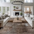 thumbnail image 4 of Brown Area Rug 6x9 FT, Non Slip Living Room Throw Carpet, Retro Oil Painting Modern Abstract Art Aesthetics Washable Soft Large Floor Carpet Non-Shedding Rug for Bedroom Dining Room Play Room, 4 of 9