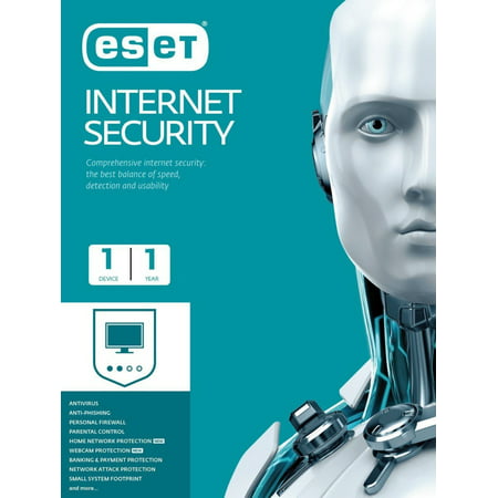 ESET Antivirus with Internet Security - 1 Device, 1 Year - Slim (Top Ten Best Antivirus)
