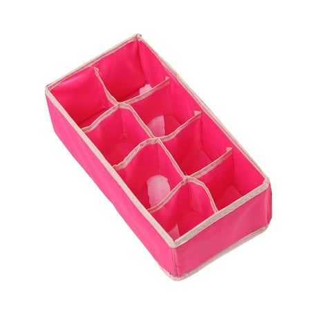 Drawer Underwear Organizer Closet Drawer Bra Non\-woven Cloth Storage Holder Box Storage Bag Rose red 8 grid