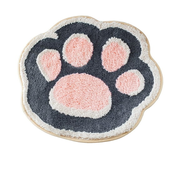 Leodye Tapis Absorbant de Salle de Bain de Forme Spéciale 1 Pcs, Tapis de Sol Créatif Épaissi, Tapis de Décoration pour Salon avec 6 Motifs -15.74*15.74 Po