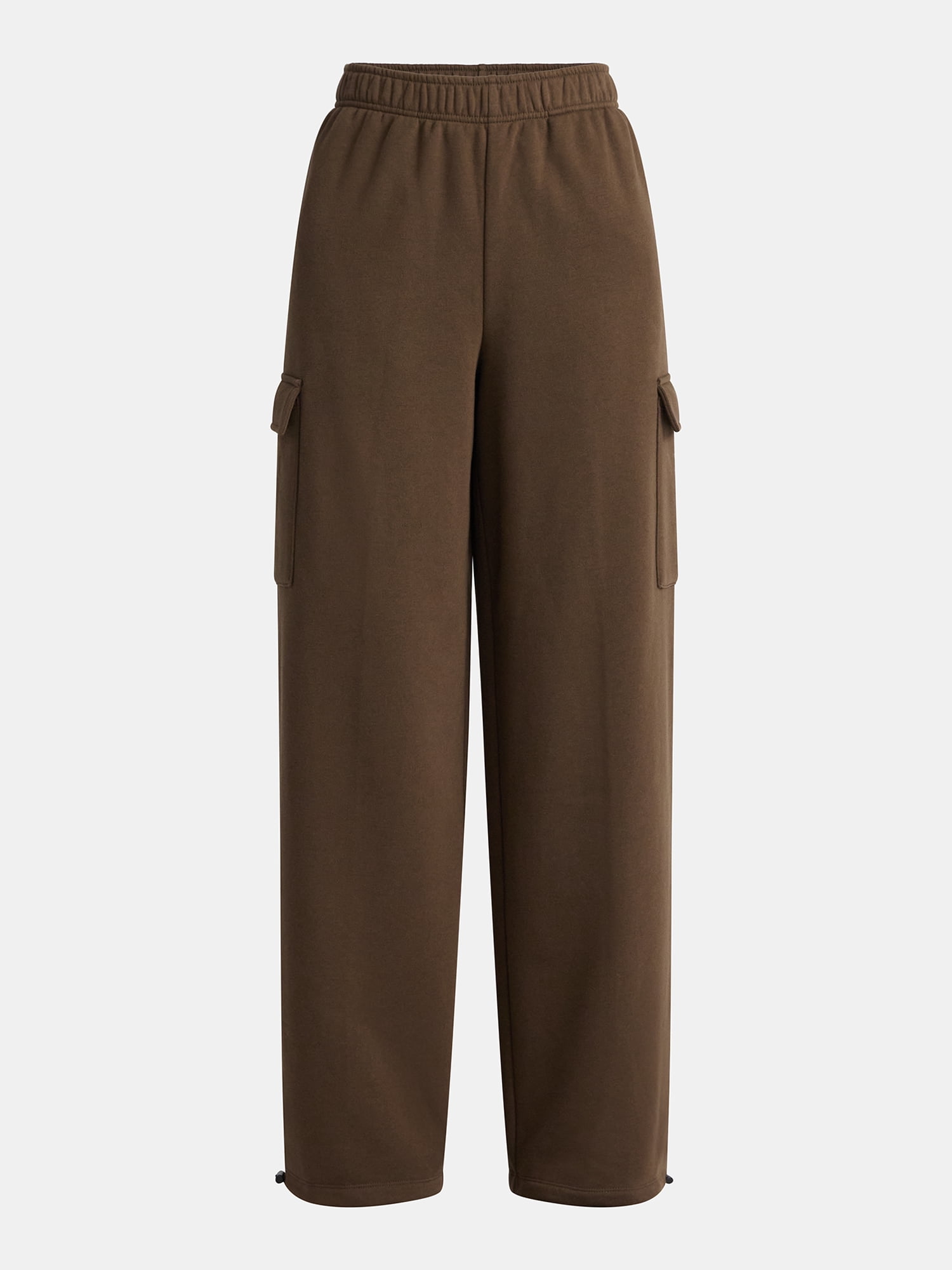 No Boundaries Soft Fleece Cargo Jogger Sweatpants, 29" Inseam, Women’s XXS-XXL