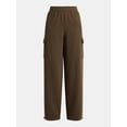 thumbnail image 5 of No Boundaries Soft Fleece Cargo Jogger Sweatpants, 29" Inseam, Women’s XXS-XXL, 5 of 5