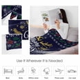 thumbnail image 4 of Merry Christmas Throw Flannel Blanket 50x60In Snowflakes Antlers Flower Winter Navy Super Soft Cozy Bed Blanket, Lightweight Plush Fuzzy Bed Throw for Bedroom Sofa Couch Living Room, 4 of 4