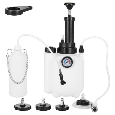 3L Manual Brake Bleeder Kit with 1L Brake Fluid Bleed Bottle and 4 Master Cylinder Adapters One Person Brake Bleed Vacuum Pump Kit for Various Vehicles