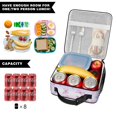 thumbnail image 5 of Butterfly and Pastel Purple Pattern Insulated Lunch Bag Teens,Lunch Box for Men Women for Work,Picnic or Travel,10.2x9.5x4.3 Inches,8 Can Capacity, 5 of 6