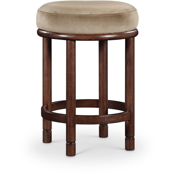 Meridian Furniture Monette Beige Velvet Counter Stool