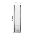 Efavormart 12 Pack | 14" Heavy Duty Square Glass Cylinder Vases, Clear ...