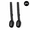 black-2 pack, variant on Nylon Rice Paddle Spoon for Nonstick Cookware, Heat Resistant Rice Serving Spatula with Non Slip Handle, Soft Edge Kitchen Utensil for Cooking, Serving and Everyday Home Meals