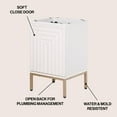 thumbnail image 3 of JONATHAN Y Rowan 20 in. W x 18 in. D x 33 in. H, 2-Shelf, Bath Vanity Cabinet ONLY, White, VAN1018D, 3 of 7