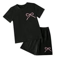 thumbnail image 4 of Toddler Girls Cute Flower 2Pcs Summer Outfits Set – Short Sleeve T-Shirt and Pants (Gift Idea) Summer 2Pcs Gift Outfits Set Girls' Clothing Set Girls Summer Set 2-12 Years,6-7 Years, 4 of 4