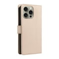 thumbnail image 4 of Crossbody Wallet Case for iPhone 13 Pro Max, Credit Card Slots Elegant PU Leather Magnetic Closure Shoulder Strap Purse Phone Case Flip Kickstand Full Body Protection Cover for Women Girls, Beige, 4 of 13