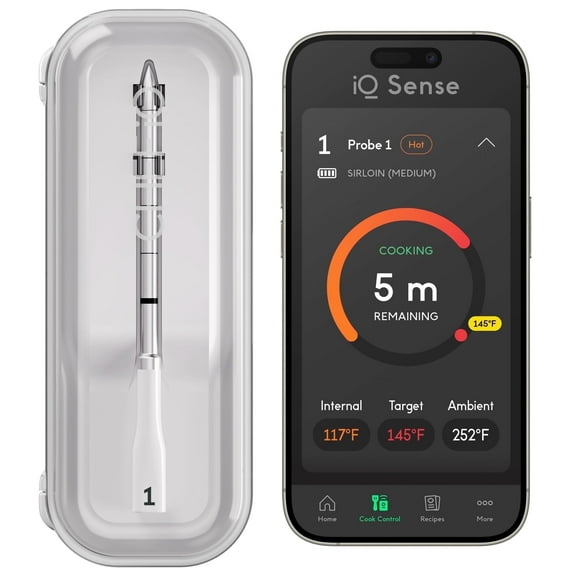iQ Sense by CHEF iQ Smart Wireless Thermometer, WiFi Unlimited Range, 5 Sensors, Ultra-Thin Probe - 2025 Version, Gen 3