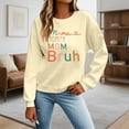 thumbnail image 4 of Fall Sweatshirts for Women Mama Mommy Mom Bruh Sweatshirt Long Sleeve Crewneck Funny Graphic Sweatshirt Pullover Tops, 4 of 5