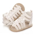 thumbnail image 3 of 2PCS Baby Girls Princess Shoes with Hair Band, Infant Non-Slip Soft Sole Cute Shoes, 3 of 8