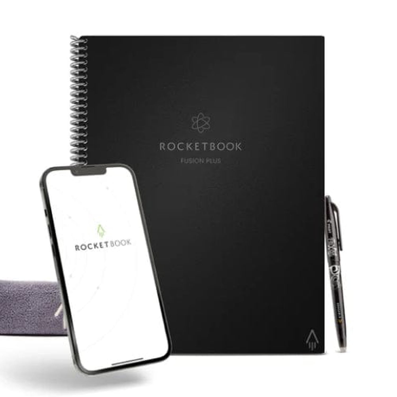 Rocketbook Fusion Plus Reusable Smart Notebook Planner Letter Size 8.5 x 11 Black 60 Pages 11 Templates Cloud Connected & Erasable