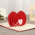 thumbnail image 2 of Sylvtty 3D Heart Pop-Up Card Valentine's Day Greeting Card Automatic Pop-Up Love Card for Mother's Day Anniversary Gift, 2 of 6