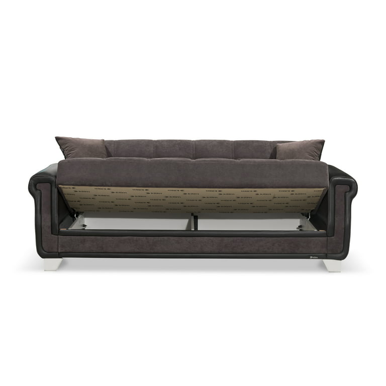 Neuropati Forbyde Vanding Ottomanson Fuji Sofa Bed with Storage 78", Gray Microfiber - Walmart.com
