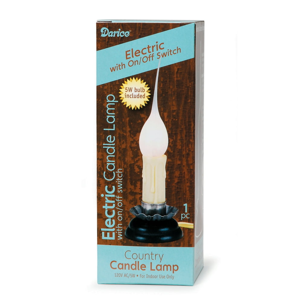 Darice Country Candle Lamp Electric, 3 Inches Tall