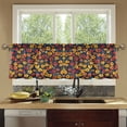 thumbnail image 4 of Yayeee Kitchen Curtains Tier Set of 2 Light Filtering 57"x24" Over Sink Window Panels, Yellow Floral, 4 of 7